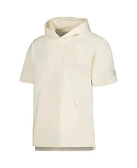 Men's Pro Standard Cream San Diego Padres Neutral Short Sleeve Pullover Hoodie