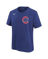 Big Boys Nike Dansby Swanson Royal Chicago Cubs Home Player Name and Number T-shirt