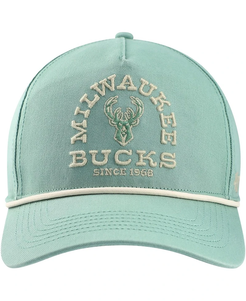 Men's '47 Brand Green Distressed Milwaukee Bucks Canyon Ranchero Hitch Adjustable Hat