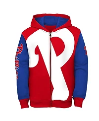 Big Boys Outerstuff Red, Royal Philadelphia Phillies Postcard Full-Zip Hoodie Jacket