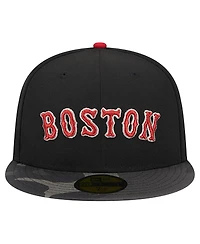 Men's New Era Black Boston Red Sox Metallic Camo 59FIFTY Fitted Hat