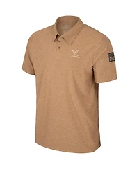 Men's Colosseum Khaki Virginia Cavaliers Oht Military-Inspired Appreciation Cloud Jersey Desert Polo Shirt