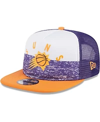 Men's New Era Purple Phoenix Suns Arch A-Frame Trucker 9FIFTY Snapback Hat