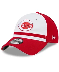 Men's New Era White Cincinnati Reds 2024 Batting Practice 9TWENTY Adjustable Hat