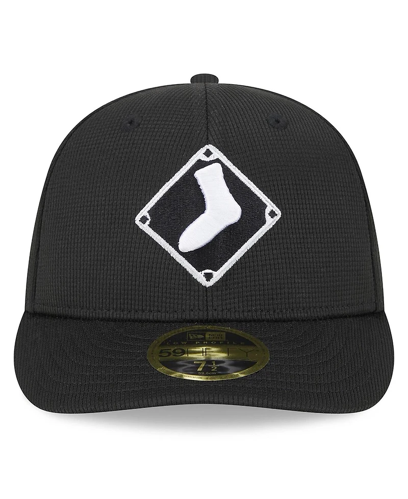 Men's New Era Black Chicago White Sox 2024 Batting Practice Low Profile 59FIFTY Fitted Hat