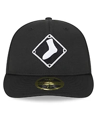 Men's New Era Black Chicago White Sox 2024 Batting Practice Low Profile 59FIFTY Fitted Hat