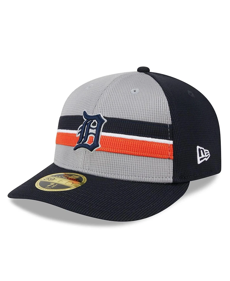 Men's New Era Gray Detroit Tigers 2024 Batting Practice Low Profile 59FIFTY Fitted Hat