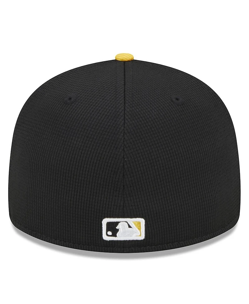 Men's New Era Black Pittsburgh Pirates 2024 Batting Practice Low Profile 59FIFTY Fitted Hat