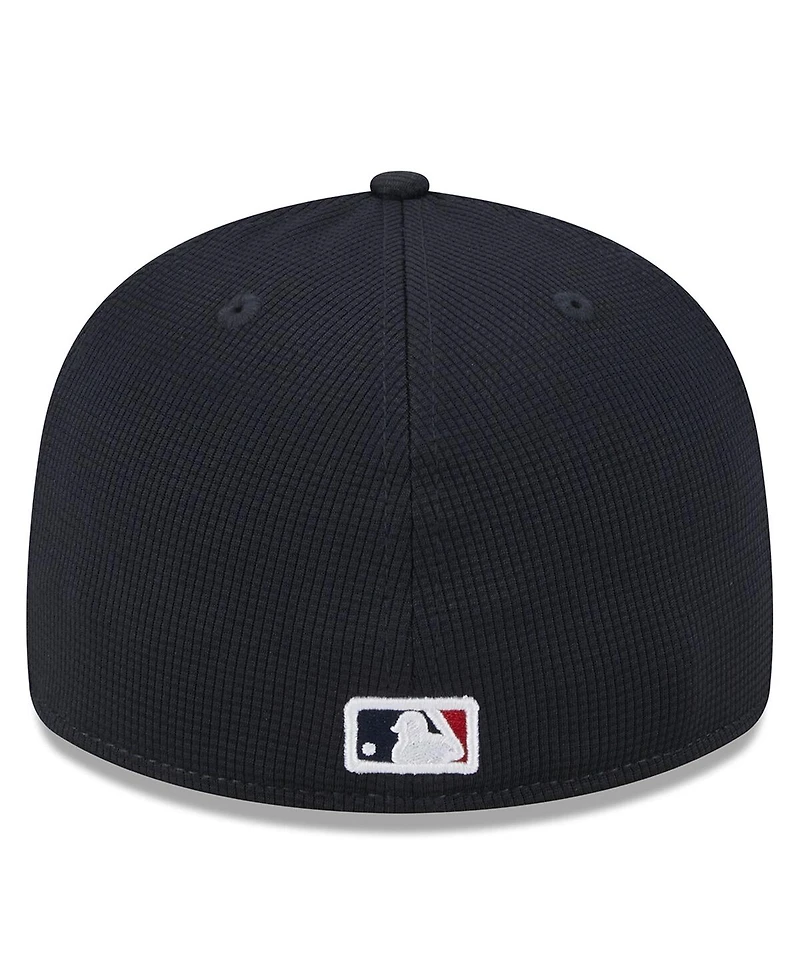 Men's New Era White Cleveland Guardians 2024 Batting Practice Low Profile 59FIFTY Fitted Hat