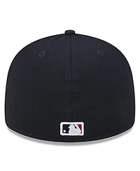 Men's New Era White Cleveland Guardians 2024 Batting Practice Low Profile 59FIFTY Fitted Hat