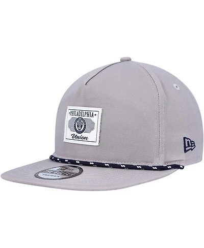 Men's New Era Gray Philadelphia Union Patch Golfer Adjustable Hat