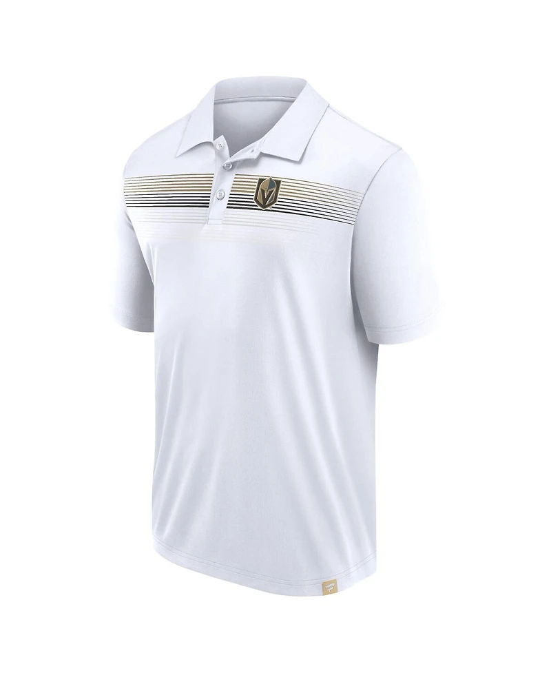 Men's Fanatics White Vegas Golden Knights Victory For Us Interlock Polo Shirt