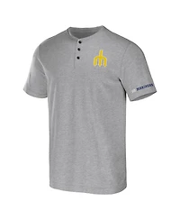 Men's Darius Rucker Collection By Fanatics Heather Gray Seattle Mariners Henley T-shirt
