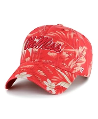 Men's '47 Brand Red Ole Miss Rebels Tropicalia Clean Up Adjustable Hat