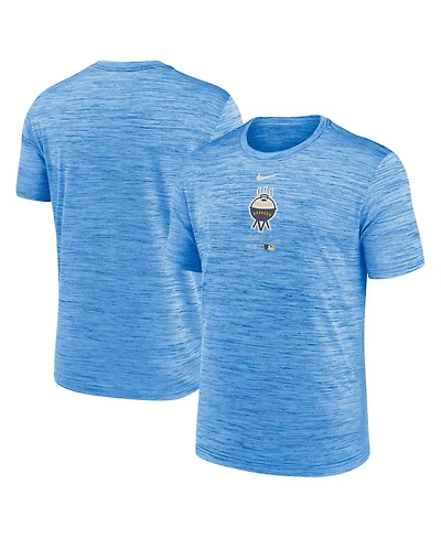 Men's Nike Powder Blue Milwaukee Brewers City Connect Practice Velocity Performance T-shirt