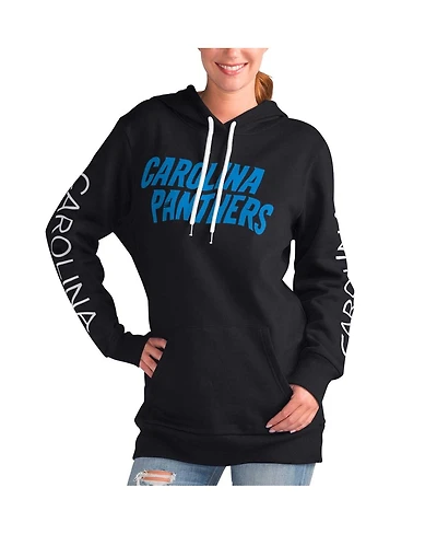 Women's G-iii 4Her by Carl Banks Black Carolina Panthers Extra Inning Pullover Hoodie