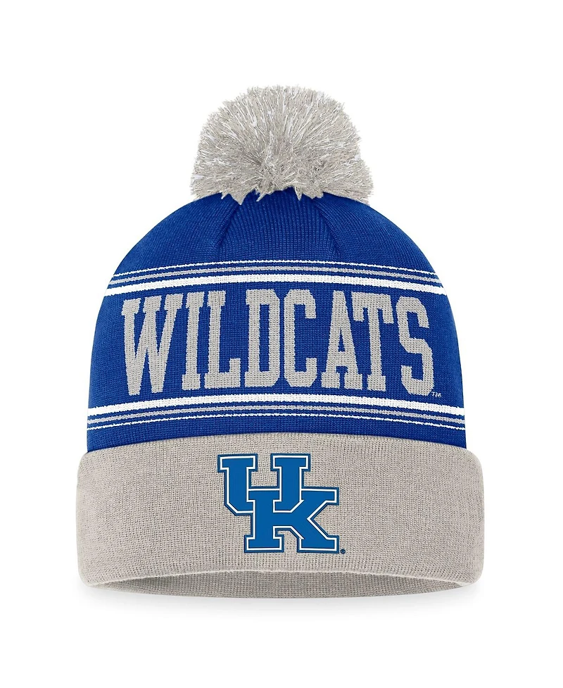 Men's Top of the World Royal Kentucky Wildcats Draft Cuffed Knit Hat with Pom