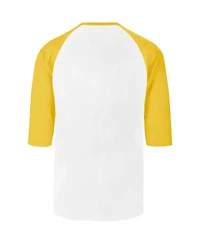 Men's '47 Brand Cream Distressed San Diego Padres City Connect Crescent Franklin Raglan Three-Quarter Sleeve T-shirt