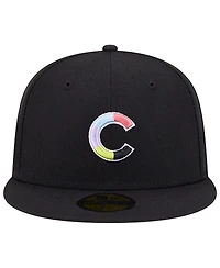 Men's New Era Black Chicago Cubs Multi-Color Pack 59FIFTY Fitted Hat