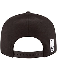 Men's New Era Black San Antonio Spurs Official Team Color 9FIFTY Snapback Hat