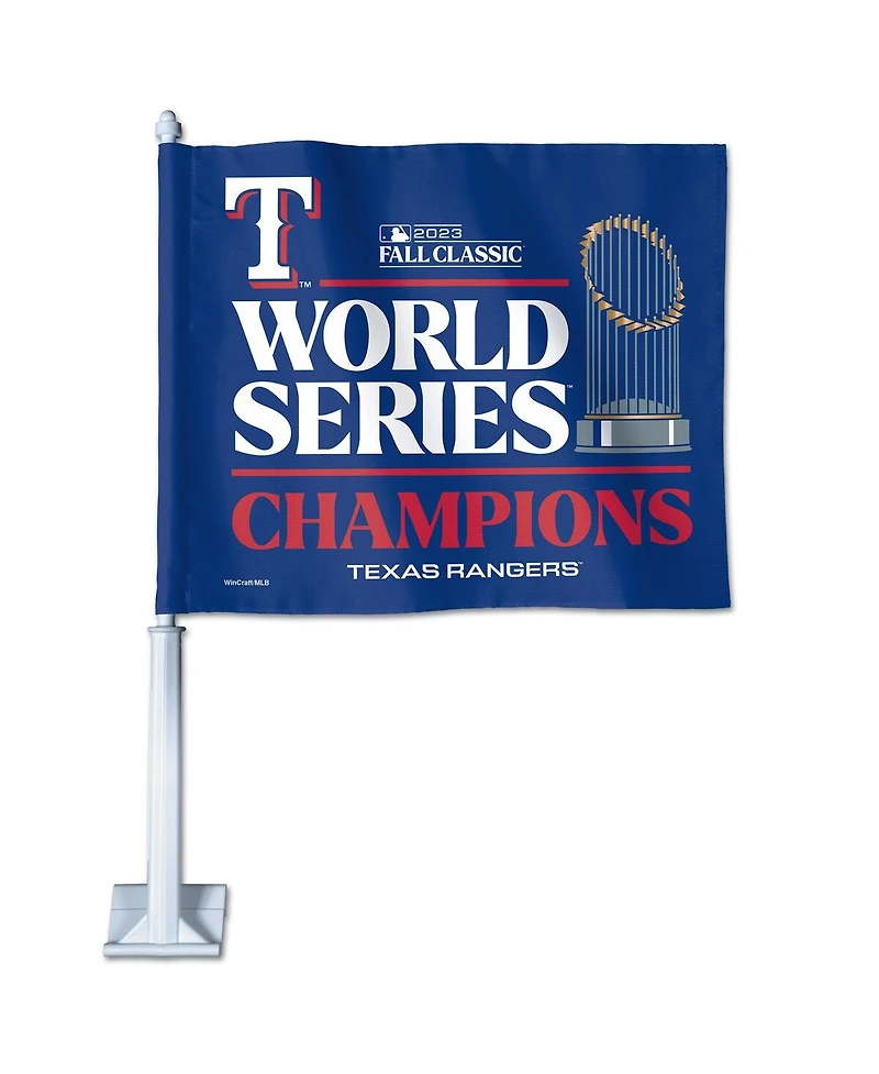 Wincraft Texas Rangers 2023 World Series Champions Locker Room 11.75" x 14" Two-Sided Car Flag