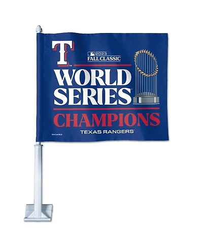 Wincraft Texas Rangers 2023 World Series Champions Locker Room 11.75" x 14" Two-Sided Car Flag