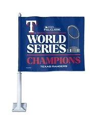 Wincraft Texas Rangers 2023 World Series Champions Locker Room 11.75" x 14" Two-Sided Car Flag