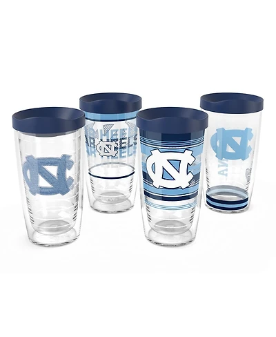 Tervis Tumbler North Carolina Tar Heels Four-Pack 16 Oz Classic Tumbler Set
