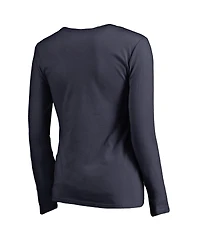 Women's Fanatics Navy Boston Red Sox Cooperstown Collection Wahconah Long Sleeve V-Neck T-shirt