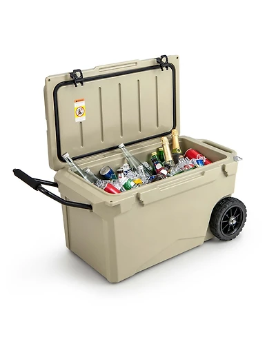 75 Qt Portable Cooler Roto Molded Ice Chest Insulated 5-7 Days