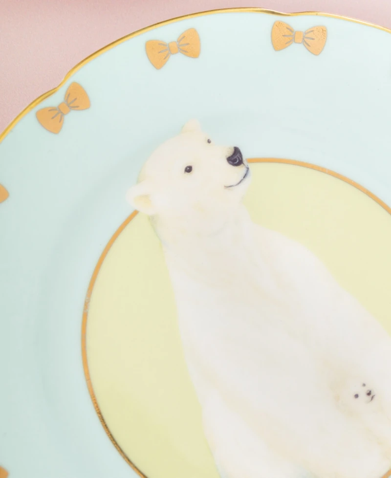 Yvonne Ellen Squirrel, Doggie, Mousey, Polar Bear Tea Plates, Set of 4
