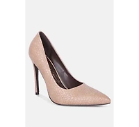 Brinkles Weave Pattern High Heel Pumps