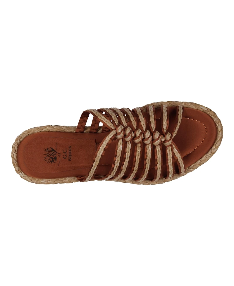 Gc Shoes Women's Phoenix Strappy Espadrille Flat Sandals