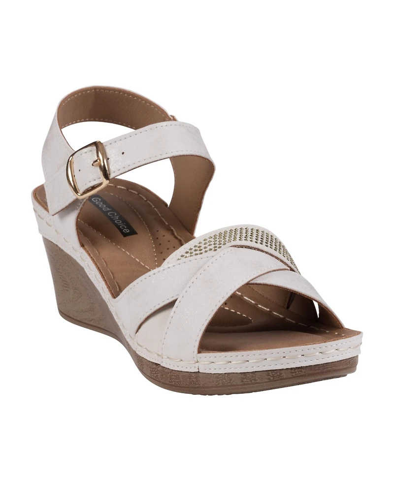 Gc Shoes Women's Monaco Crisscross Wedge Sandals