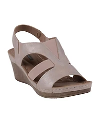 Gc Shoes Women's Banks Cut Out Slingback Wedge Sandals