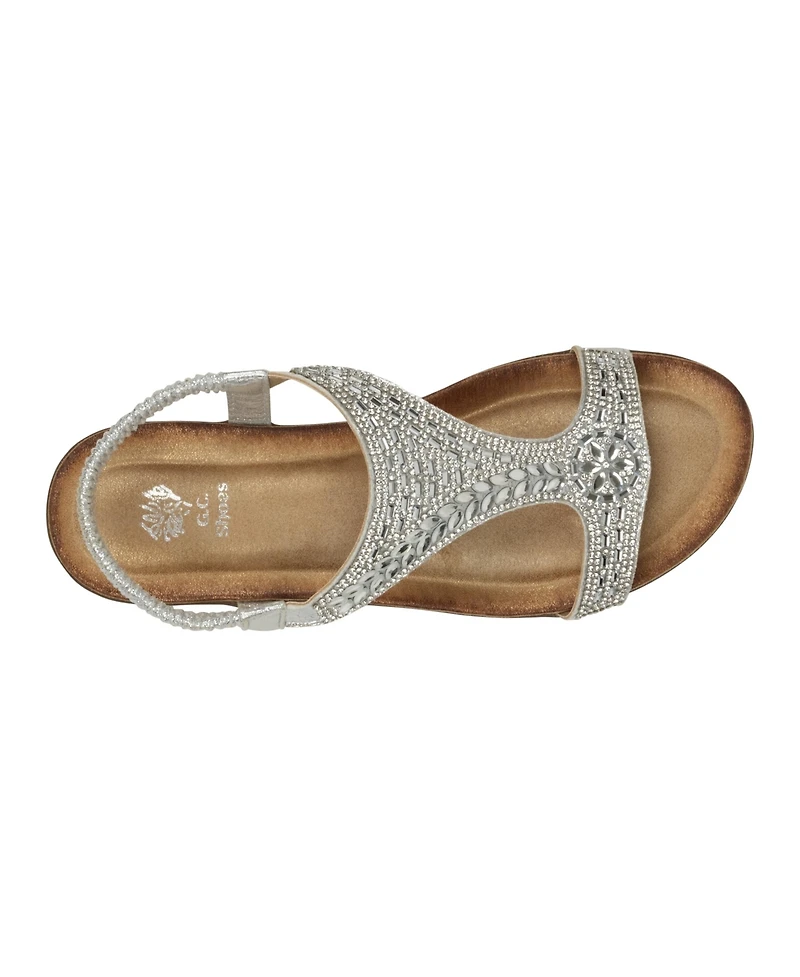 Gc Shoes Women's Wynn Embellished Flat Sandals