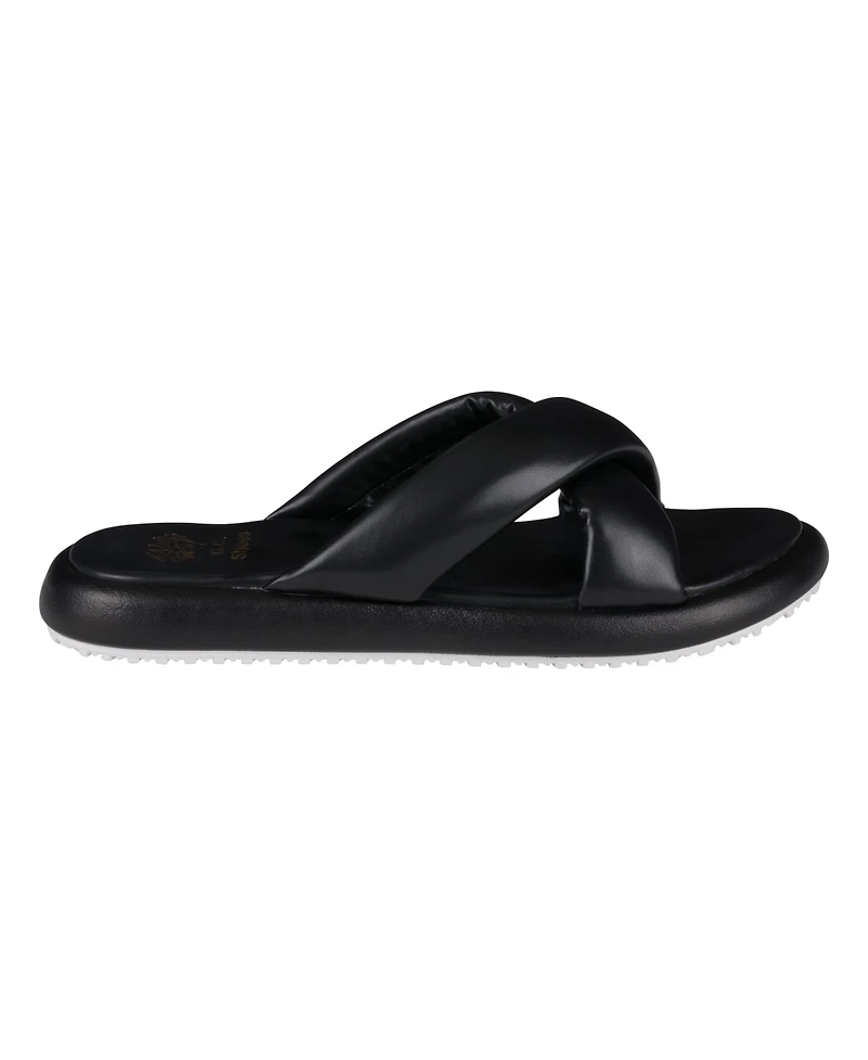 Gc Shoes Women's Nalani Crisscross Slide Flat Sandals