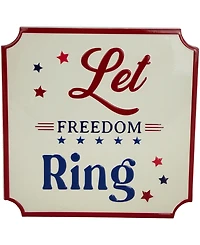 Northlight Let Freedom Ring Americana Metal Wall Sign, 11.75"
