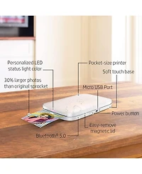 Hp Sprocket Portable 2.3x3.4" Instant Photo Printer with Zink Zero Ink Technology