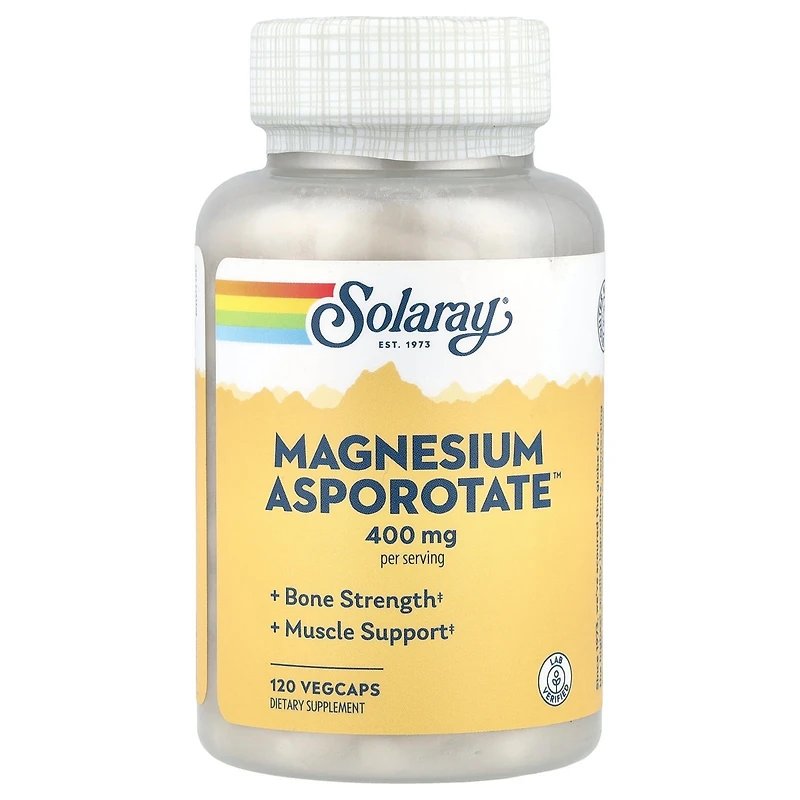 Solaray Magnesium Asporotate - 120 VegCaps (200 mg per Capsule)