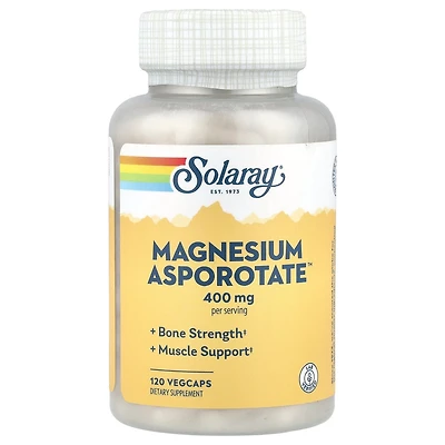 Solaray Magnesium Asporotate - 120 VegCaps (200 mg per Capsule)