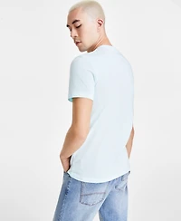 A|X Armani Exchange Men's Short Sleeve Crewneck Stacked Logo Graphic T-Shirt