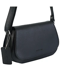 Mancini Pebbled Isabella Leather Crossbody Handbag