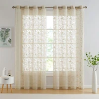 Hlc.Me Joyce Lace Sheer Kitchen Curtain Valance Topper Rod Pocket For Small Windows Bathroom Kitchen 54 W X 18 L