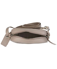 Mancini Pebbled Collection Clara Leather Small Crossbody Bag