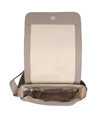 Mancini Pebbled Collection Page Leather Crossbody Bag