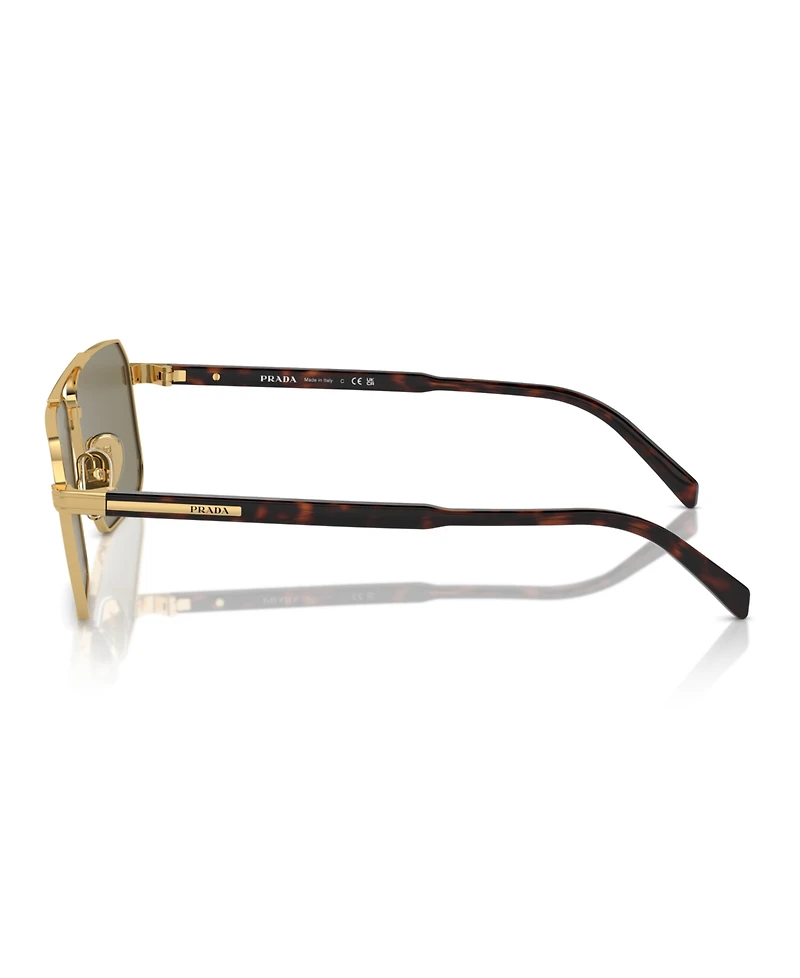 Prada Iconic Plaque Rectangle Men's Sunglasses, Pr A57S