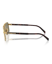 Prada Iconic Plaque Rectangle Men's Sunglasses, Pr A57S