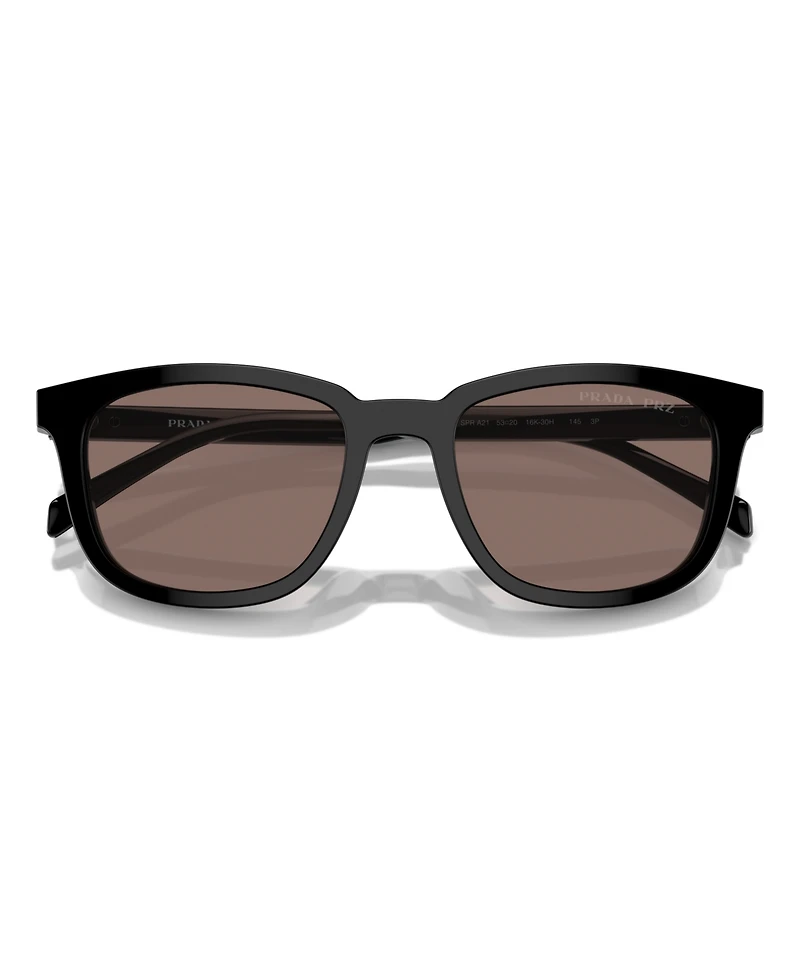 Prada Iconic Plaque Wayfarer Rectangle Men's Sunglasses, Pr A21S