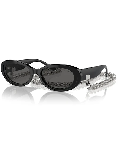 Tiffany & Co. Women's Oval Sunglasses w/Chain, Tf4221